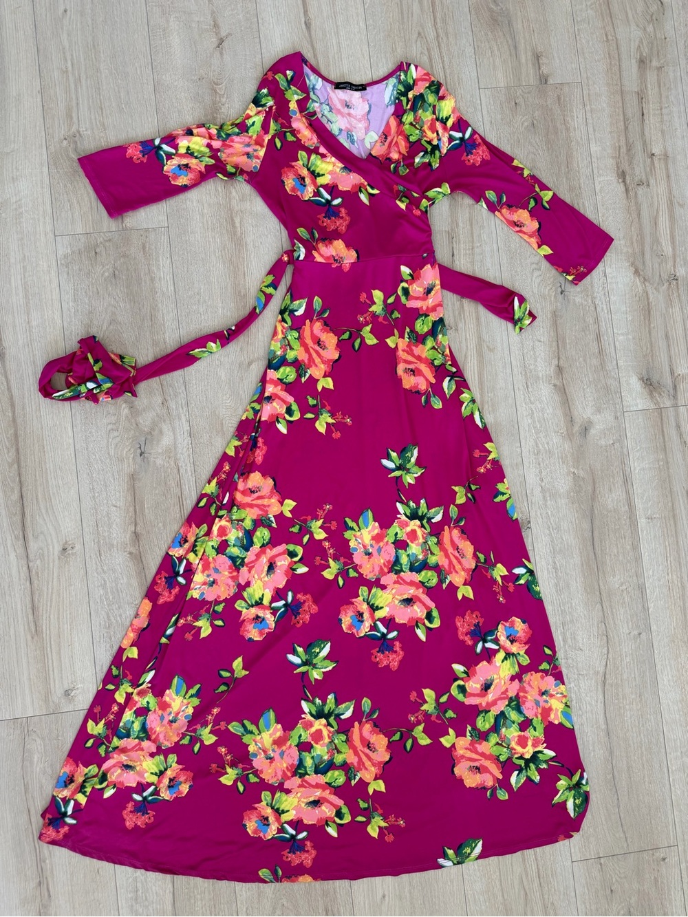 Fuchsia Floral Maxi Dress